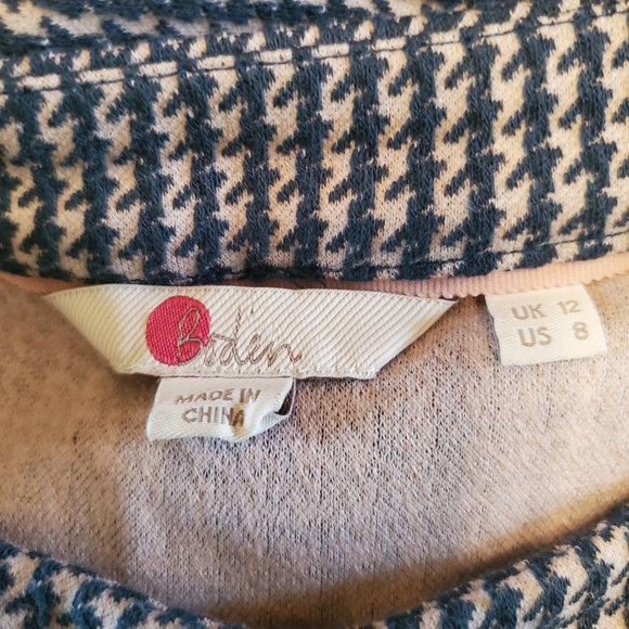 Boden houndstooth knit top 8 - Picture 2 of 4